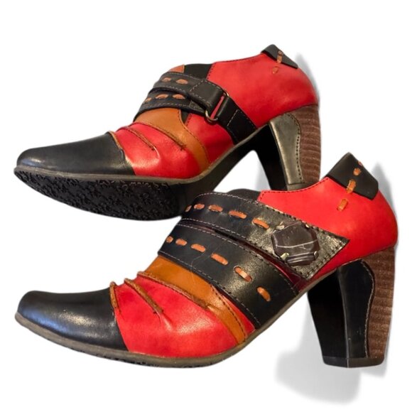 L’Artiste by Spring Step “Wondrous” Bootie – Red Leather – Women’s 36 (US 5.5–6) - Picture 3 of 10